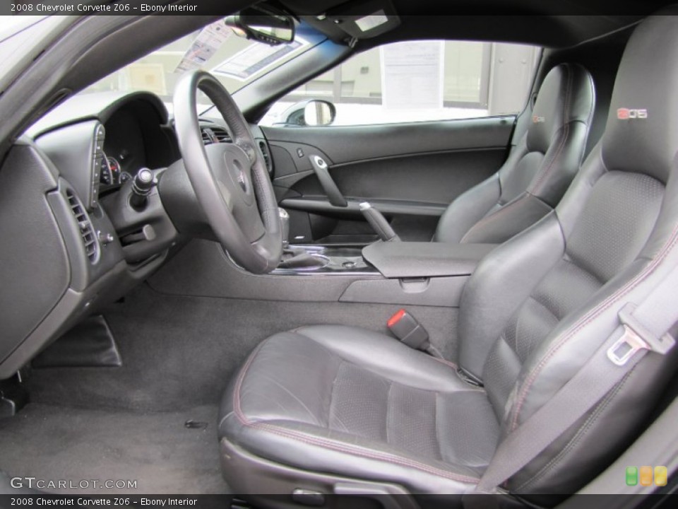 Ebony Interior Photo for the 2008 Chevrolet Corvette Z06 #62607075