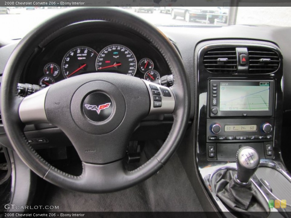 Ebony Interior Steering Wheel for the 2008 Chevrolet Corvette Z06 #62607084