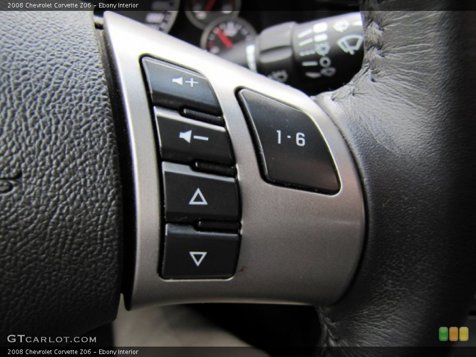 Ebony Interior Controls for the 2008 Chevrolet Corvette Z06 #62607110