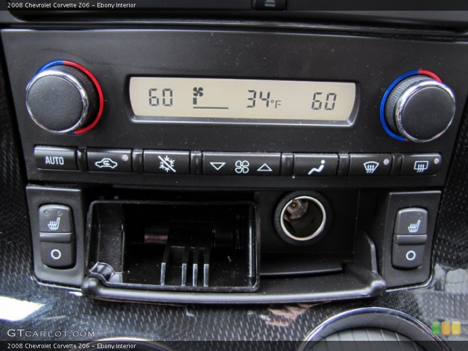 Ebony Interior Controls for the 2008 Chevrolet Corvette Z06 #62607176