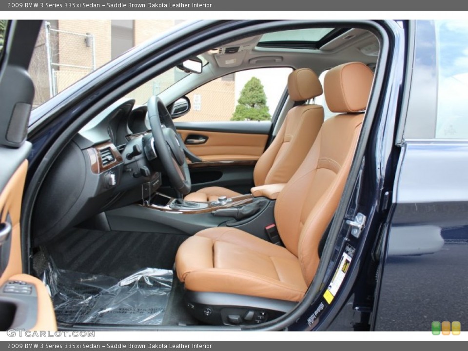 Saddle Brown Dakota Leather Interior Photo for the 2009 BMW 3 Series 335xi Sedan #62607701