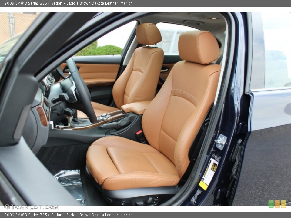 Saddle Brown Dakota Leather Interior Front Seat for the 2009 BMW 3 Series 335xi Sedan #62607716