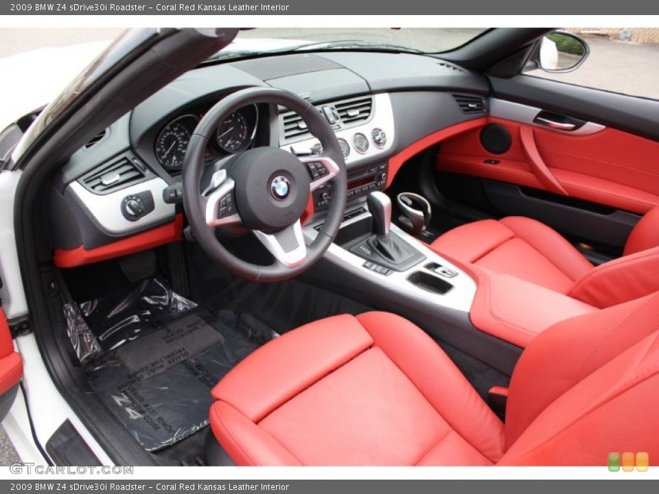 Coral Red Kansas Leather Interior Prime Interior for the 2009 BMW Z4 sDrive30i Roadster #62608619