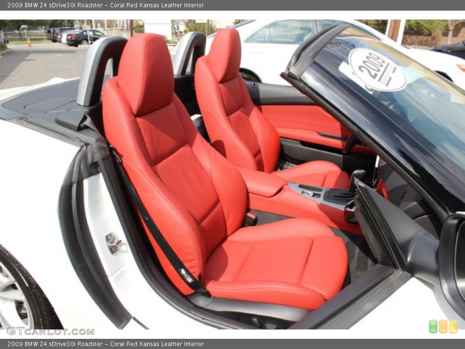 Coral Red Kansas Leather Interior Photo for the 2009 BMW Z4 sDrive30i Roadster #62608757