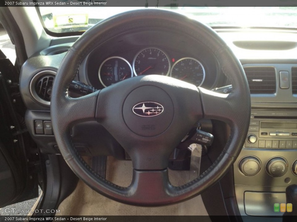 Desert Beige Interior Steering Wheel for the 2007 Subaru Impreza WRX Sedan #62609090