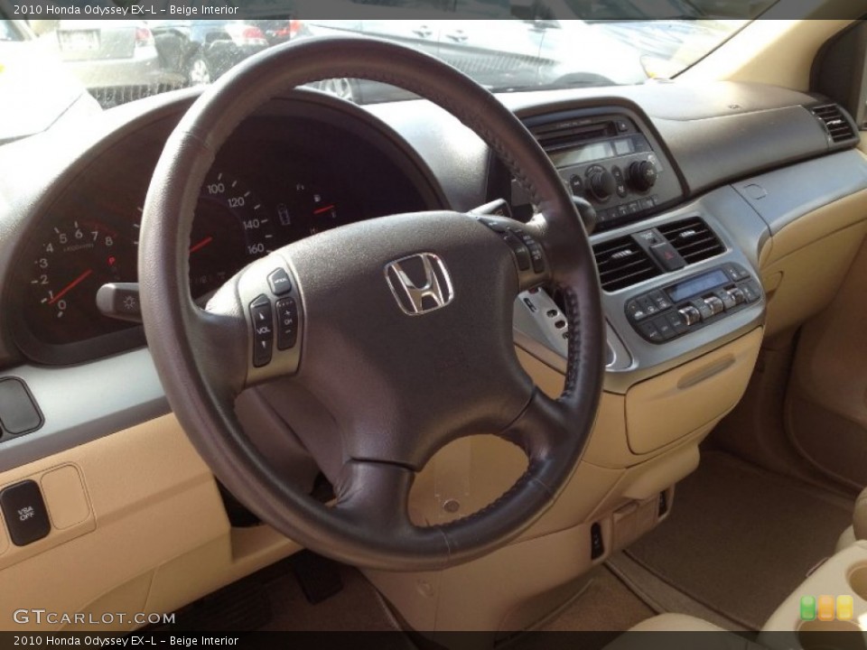 Beige Interior Steering Wheel for the 2010 Honda Odyssey EX-L #62610188