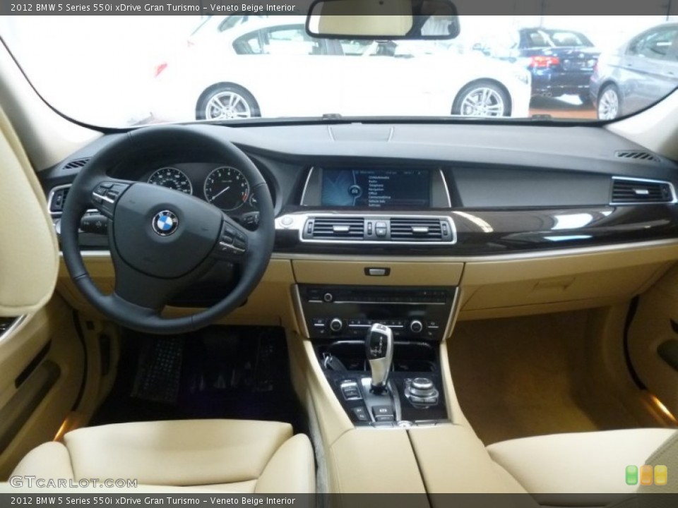 Veneto Beige Interior Dashboard for the 2012 BMW 5 Series 550i xDrive Gran Turismo #62613479