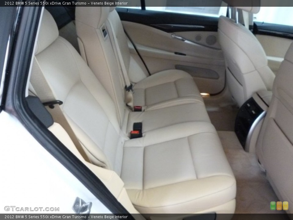 Veneto Beige Interior Rear Seat for the 2012 BMW 5 Series 550i xDrive Gran Turismo #62613497