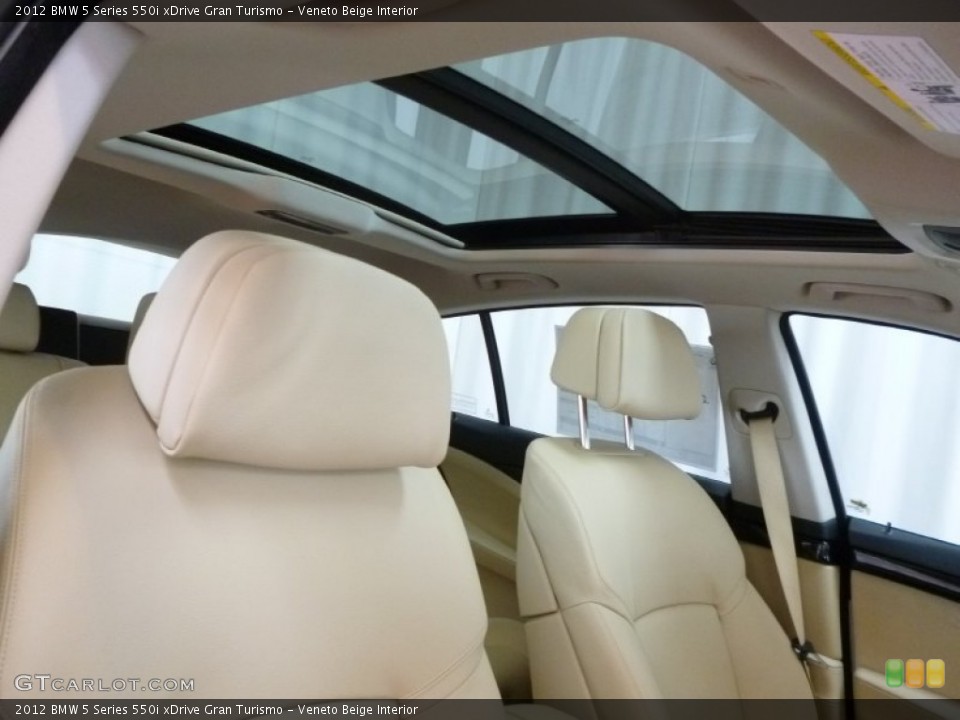 Veneto Beige Interior Sunroof for the 2012 BMW 5 Series 550i xDrive Gran Turismo #62613505