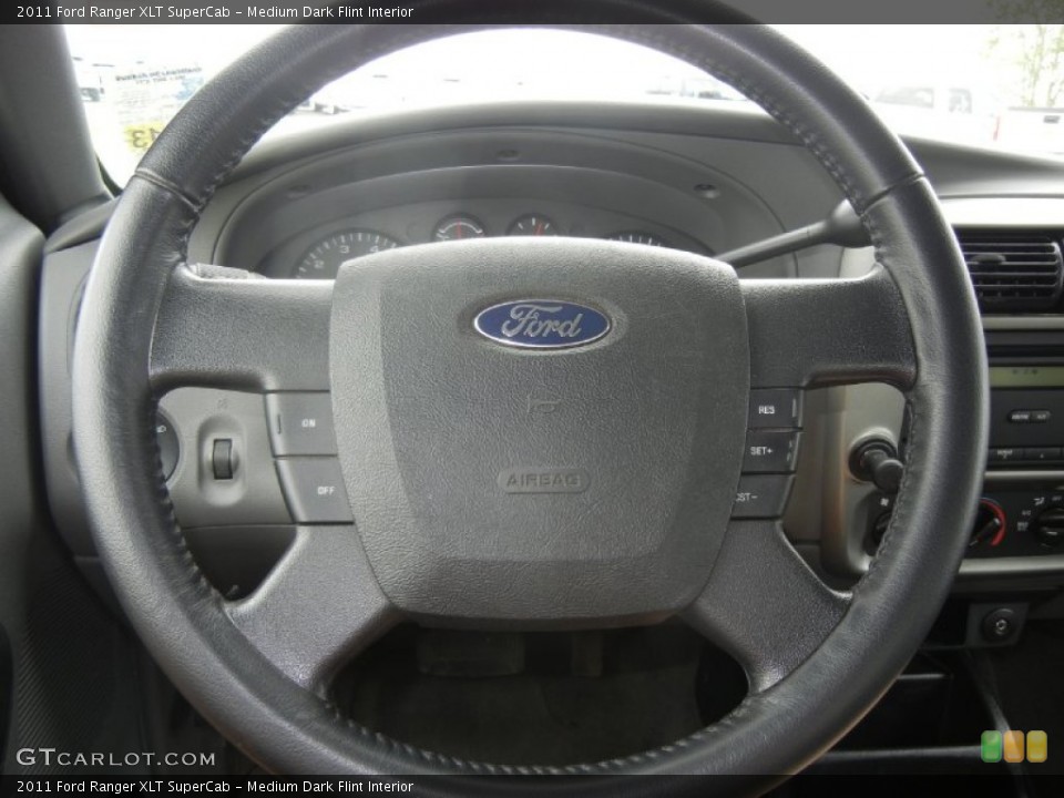 Medium Dark Flint Interior Steering Wheel for the 2011 Ford Ranger XLT SuperCab #62614883