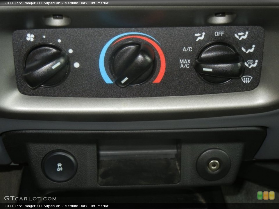 Medium Dark Flint Interior Controls for the 2011 Ford Ranger XLT SuperCab #62614925