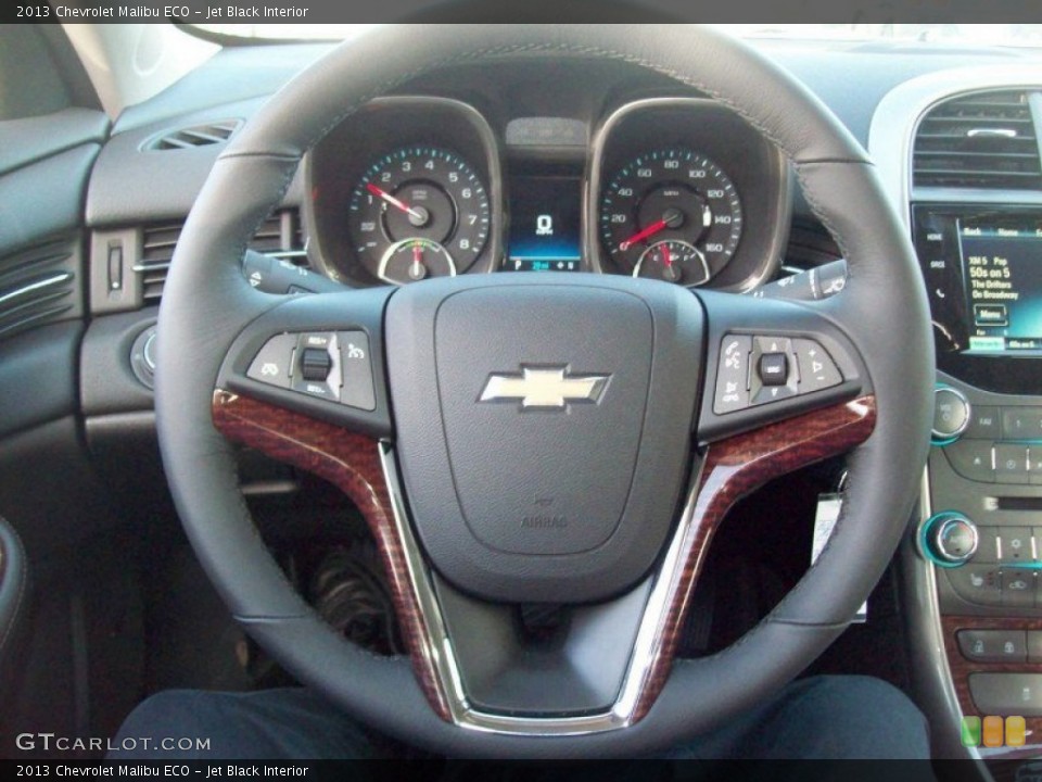 Jet Black Interior Steering Wheel for the 2013 Chevrolet Malibu ECO #62615298