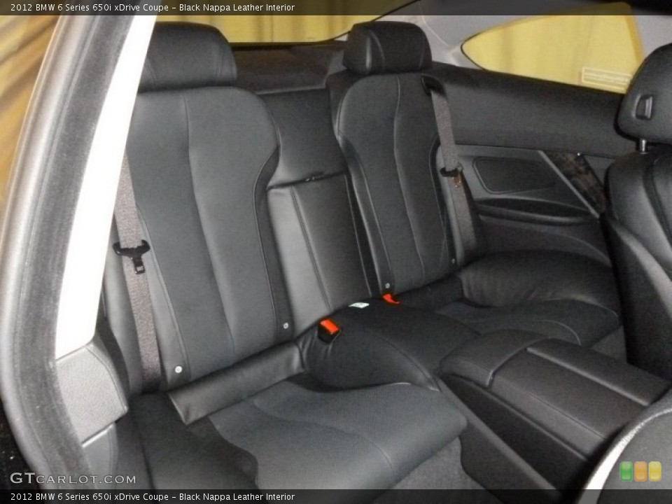 Black Nappa Leather Interior Rear Seat for the 2012 BMW 6 Series 650i xDrive Coupe #62615676