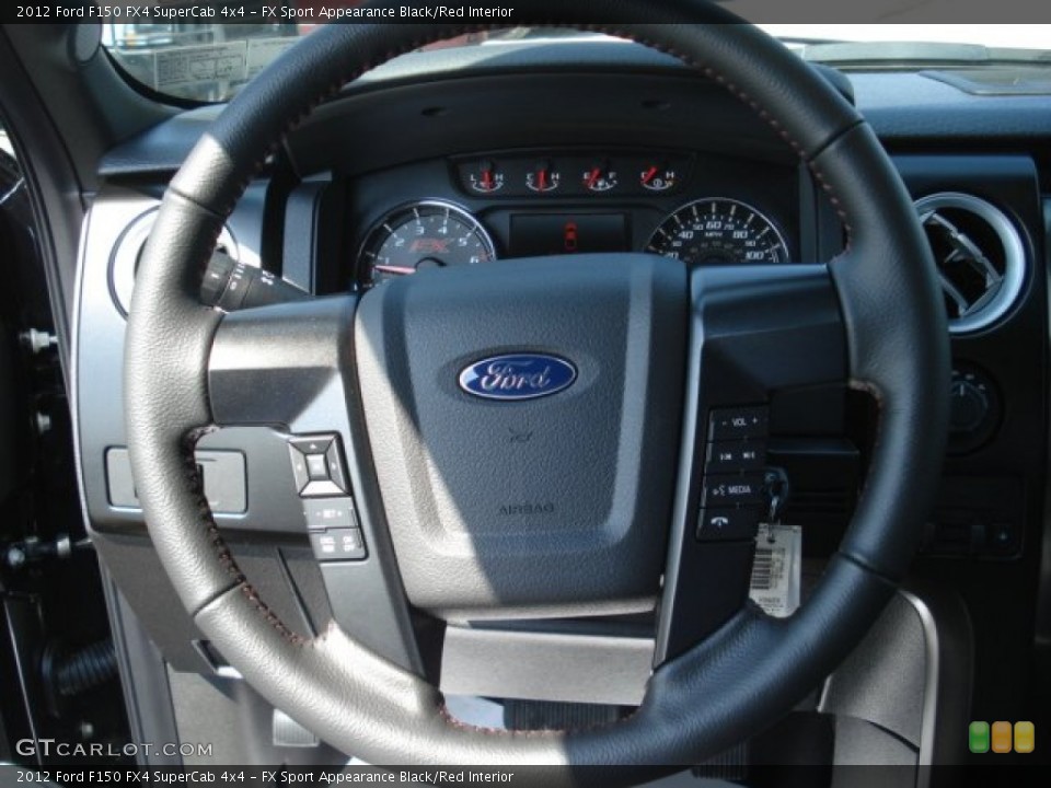 FX Sport Appearance Black/Red Interior Steering Wheel for the 2012 Ford F150 FX4 SuperCab 4x4 #62618768
