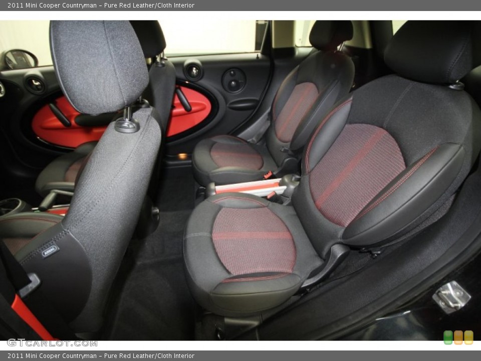 Pure Red Leather/Cloth Interior Rear Seat for the 2011 Mini Cooper Countryman #62619164