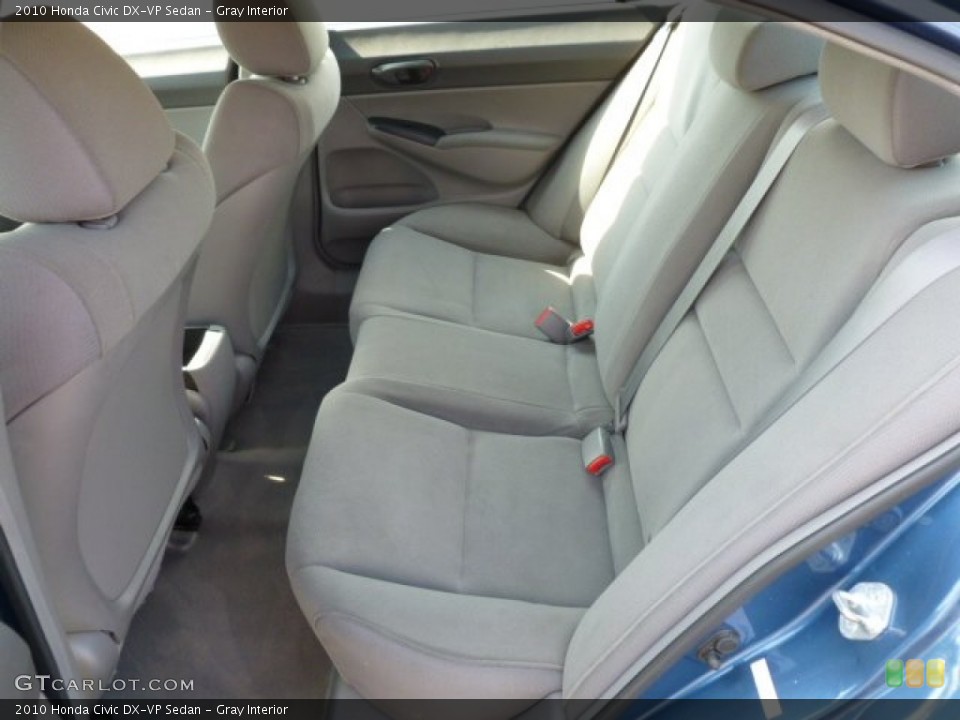 Gray Interior Rear Seat for the 2010 Honda Civic DX-VP Sedan #62624759
