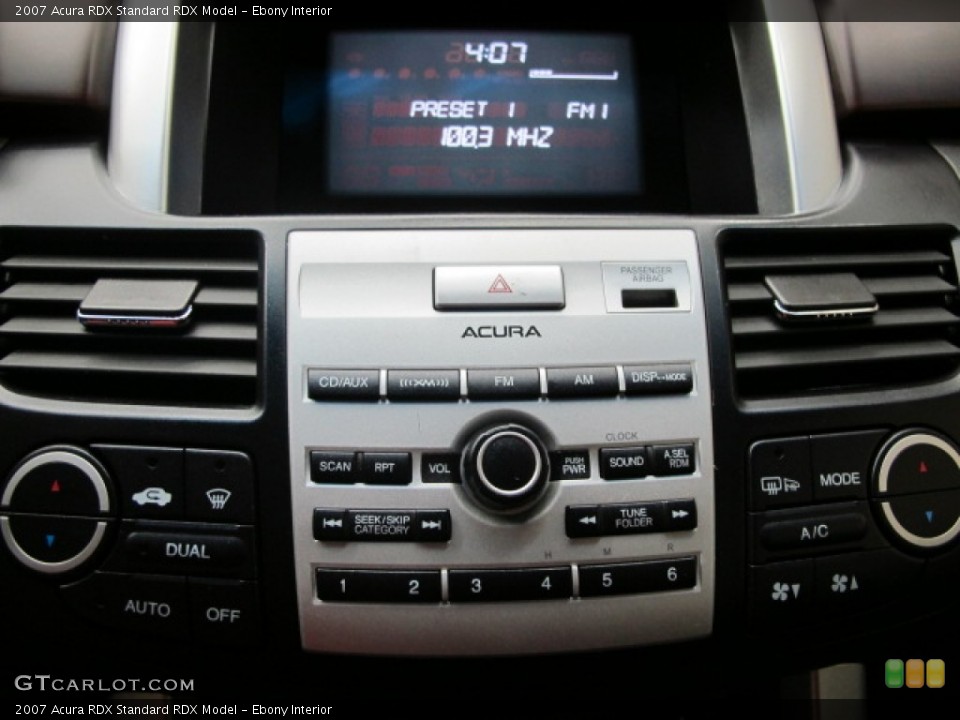 Ebony Interior Controls for the 2007 Acura RDX  #62626181