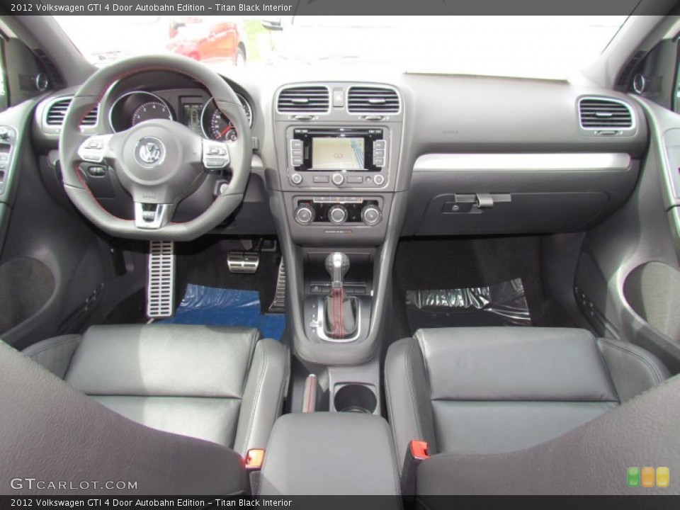 Titan Black Interior Dashboard for the 2012 Volkswagen GTI 4 Door Autobahn Edition #62627078