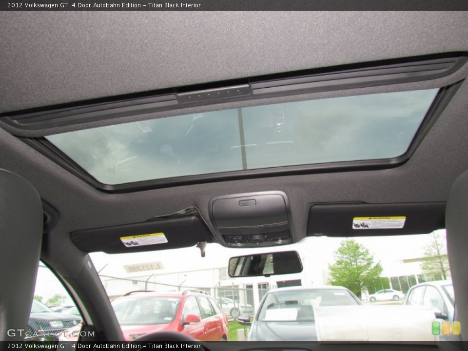 Titan Black Interior Sunroof for the 2012 Volkswagen GTI 4 Door Autobahn Edition #62627085
