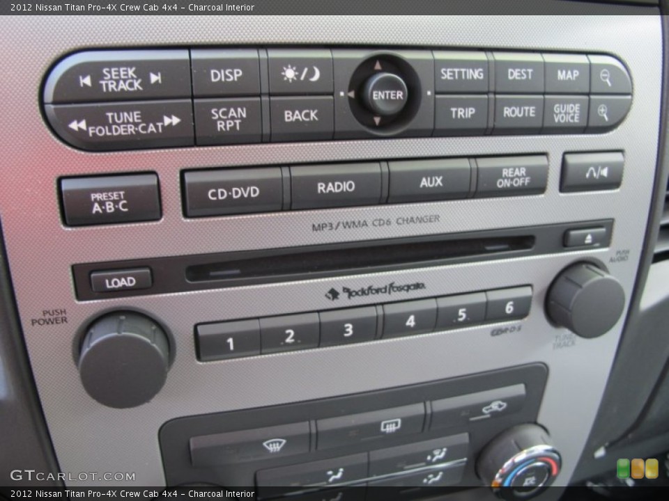 Charcoal Interior Controls for the 2012 Nissan Titan Pro-4X Crew Cab 4x4 #62633389