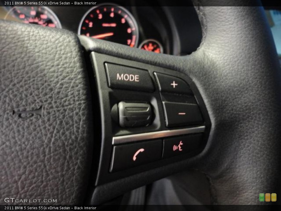Black Interior Controls for the 2011 BMW 5 Series 550i xDrive Sedan #62634290