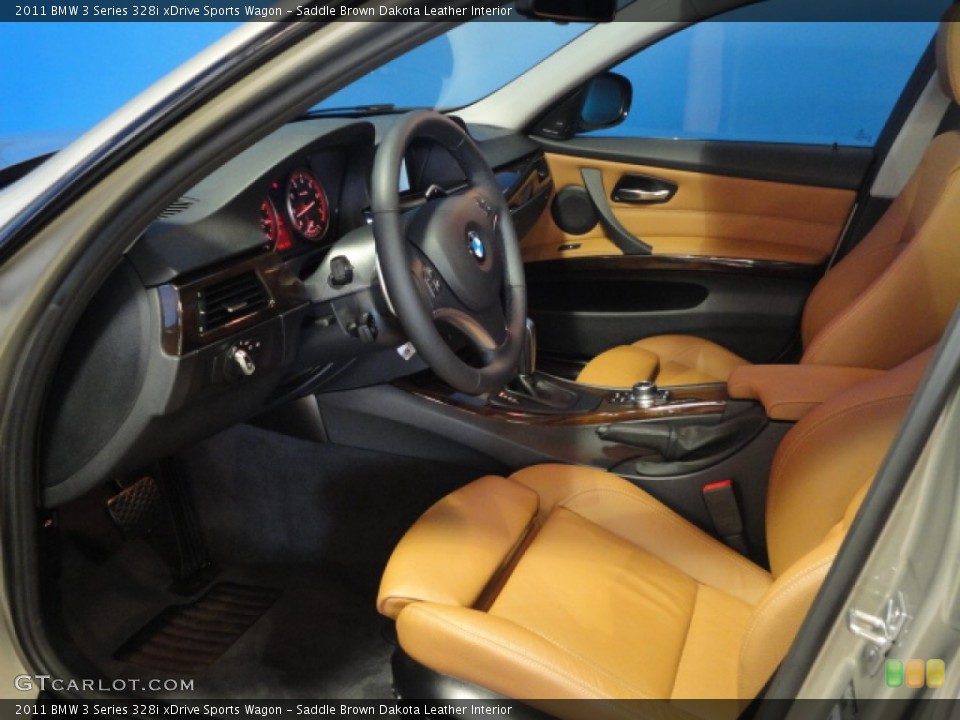 Saddle Brown Dakota Leather Interior Photo for the 2011 BMW 3 Series 328i xDrive Sports Wagon #62635301