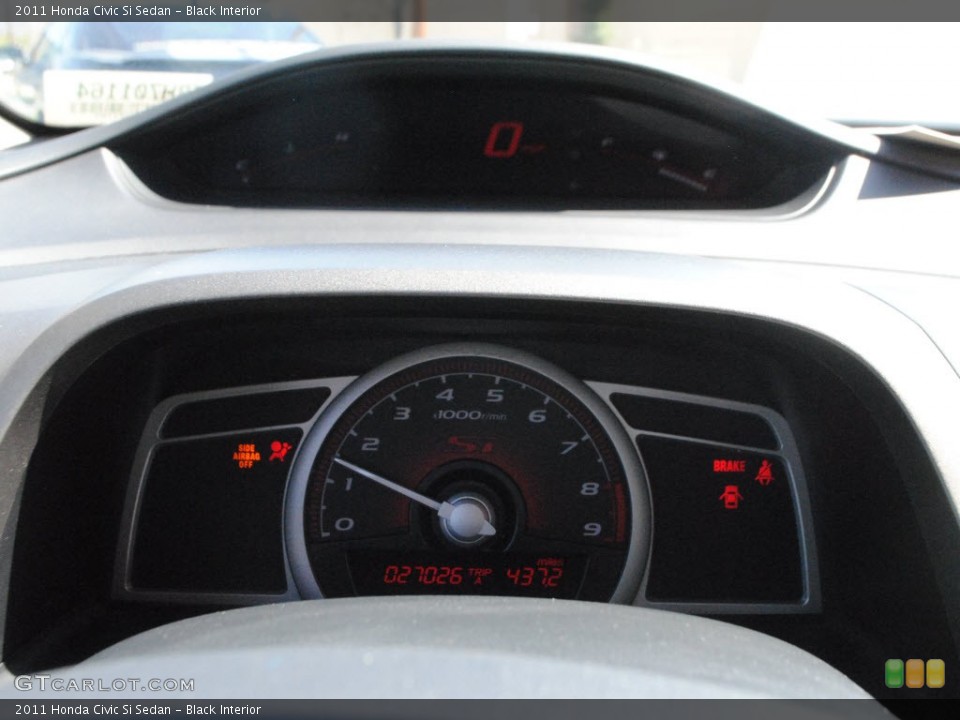 Black Interior Gauges for the 2011 Honda Civic Si Sedan #62635349