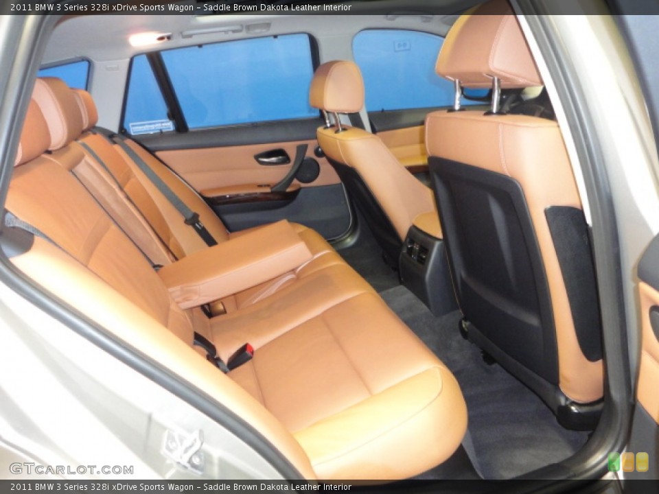 Saddle Brown Dakota Leather Interior Rear Seat for the 2011 BMW 3 Series 328i xDrive Sports Wagon #62635447