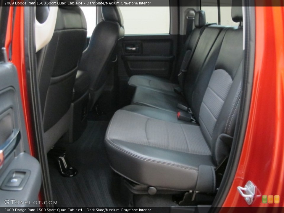 Dark Slate/Medium Graystone Interior Rear Seat for the 2009 Dodge Ram 1500 Sport Quad Cab 4x4 #62635925