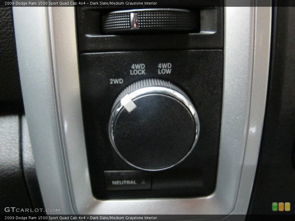 Dark Slate/Medium Graystone Interior Controls for the 2009 Dodge Ram 1500 Sport Quad Cab 4x4 #62636143
