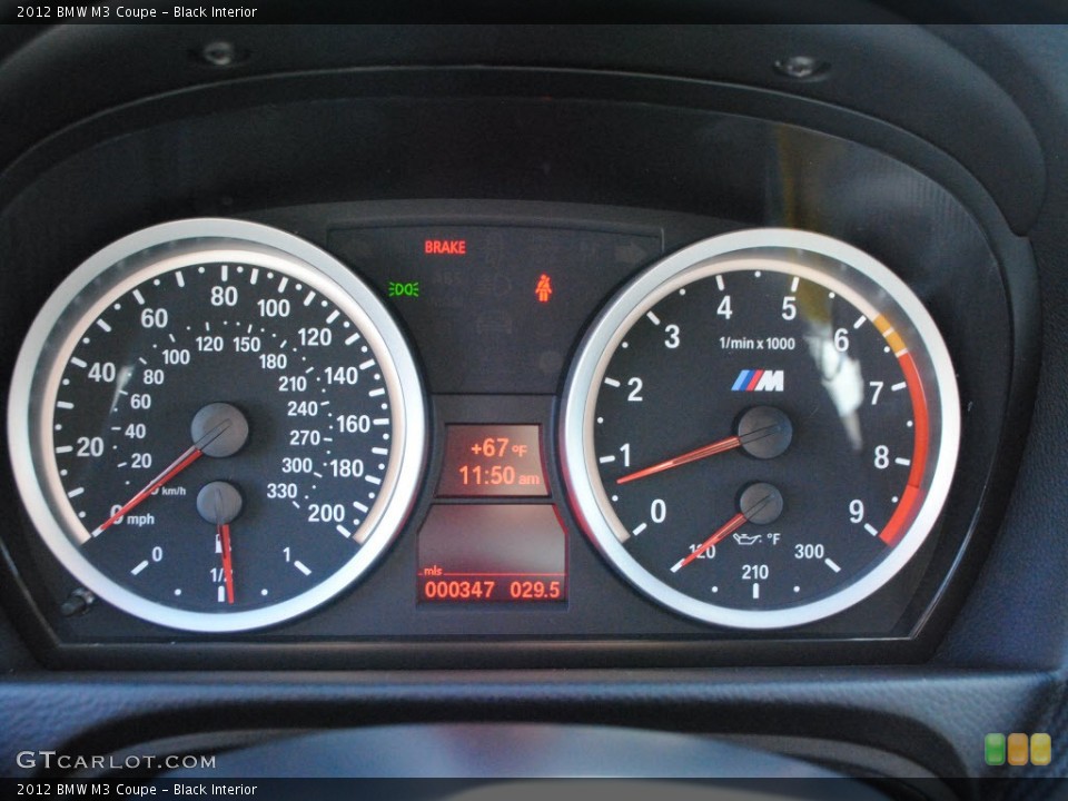 Black Interior Gauges for the 2012 BMW M3 Coupe #62636723