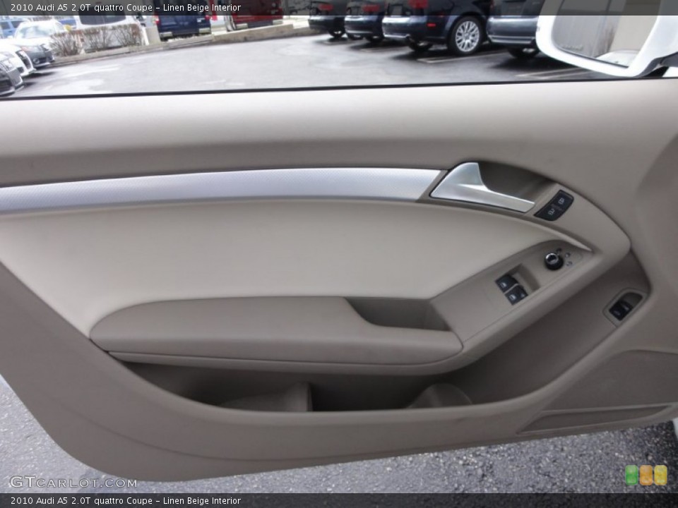 Linen Beige Interior Door Panel for the 2010 Audi A5 2.0T quattro Coupe #62642522