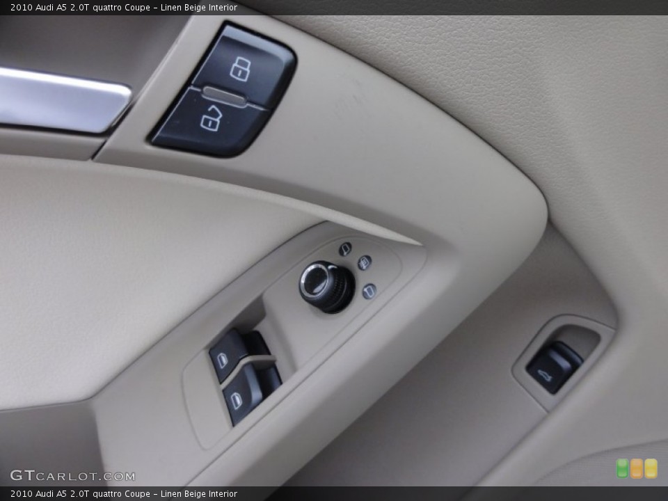 Linen Beige Interior Controls for the 2010 Audi A5 2.0T quattro Coupe #62642531