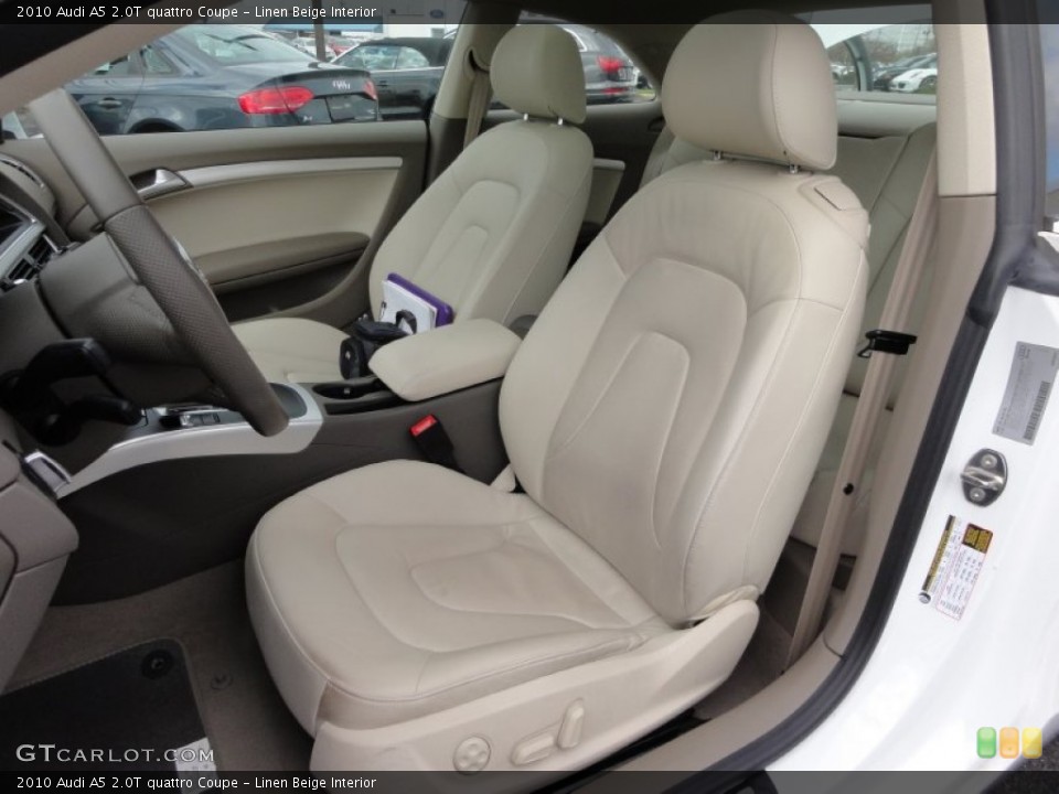 Linen Beige Interior Front Seat for the 2010 Audi A5 2.0T quattro Coupe #62642547