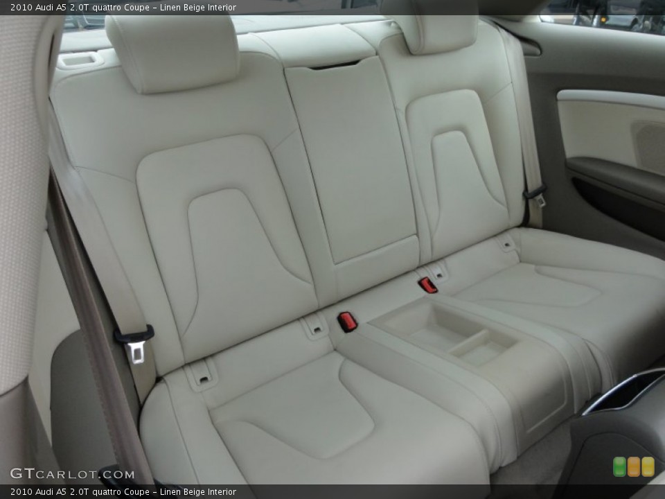 Linen Beige Interior Rear Seat for the 2010 Audi A5 2.0T quattro Coupe #62642588