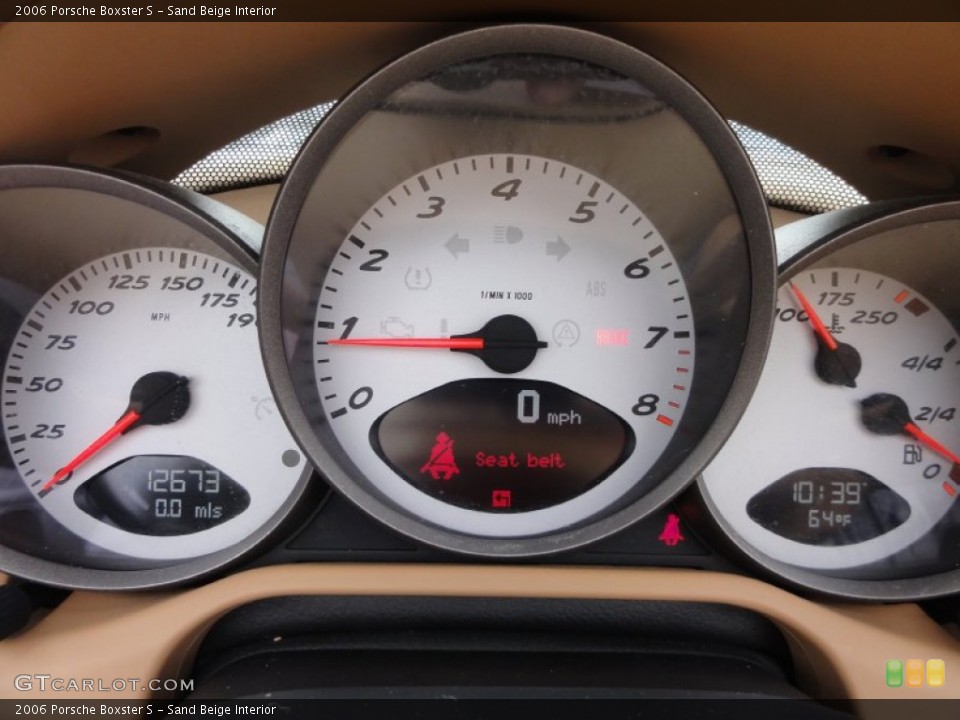 Sand Beige Interior Gauges for the 2006 Porsche Boxster S #62643428