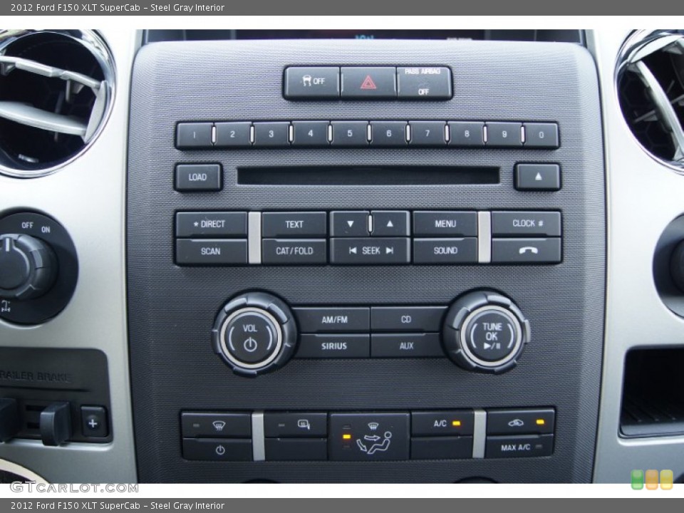 Steel Gray Interior Controls for the 2012 Ford F150 XLT SuperCab #62651576