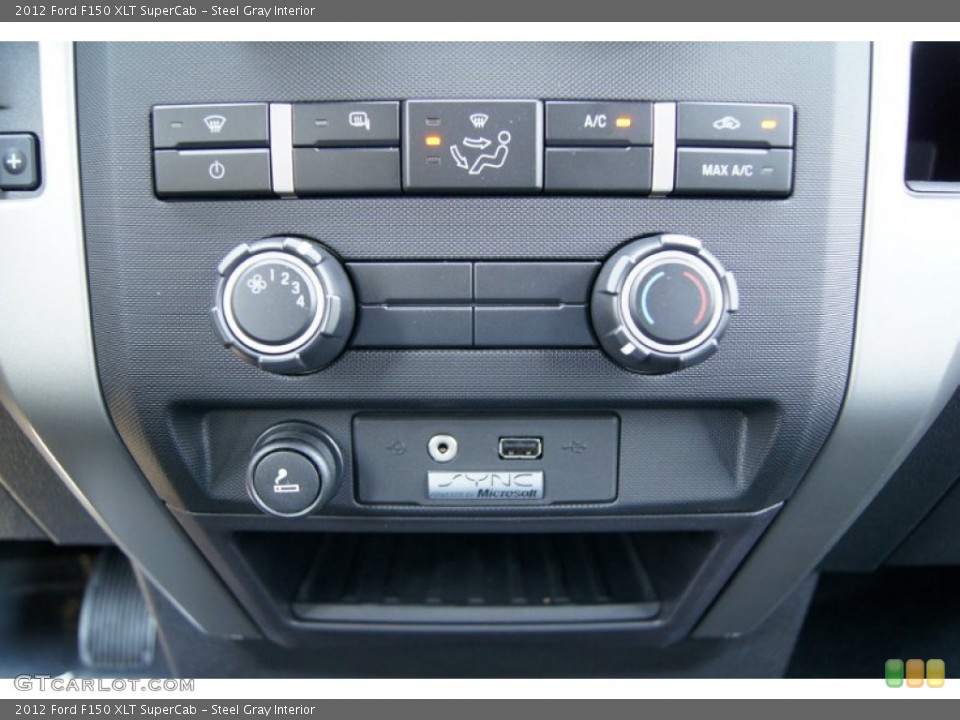 Steel Gray Interior Controls for the 2012 Ford F150 XLT SuperCab #62651586