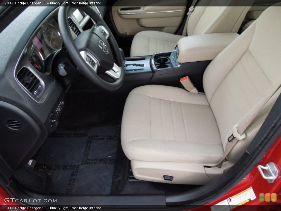 Black/Light Frost Beige Interior Photo for the 2011 Dodge Charger SE #62652544