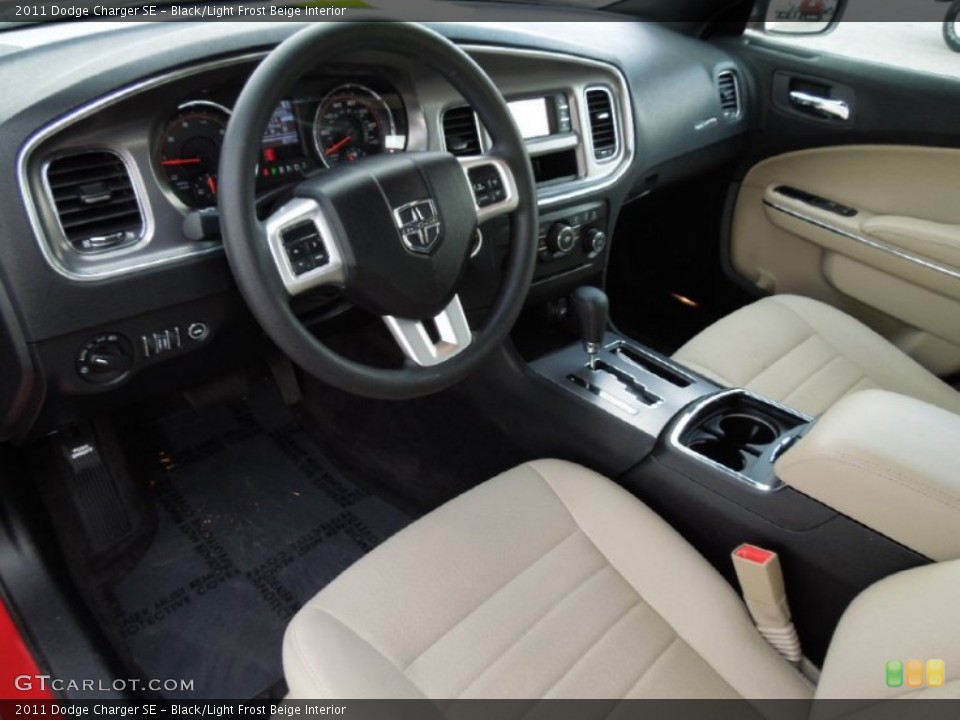 Black/Light Frost Beige Interior Prime Interior for the 2011 Dodge Charger SE #62652692