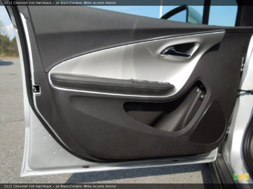 Jet Black/Ceramic White Accents Interior Door Panel for the 2012 Chevrolet Volt Hatchback #62658979