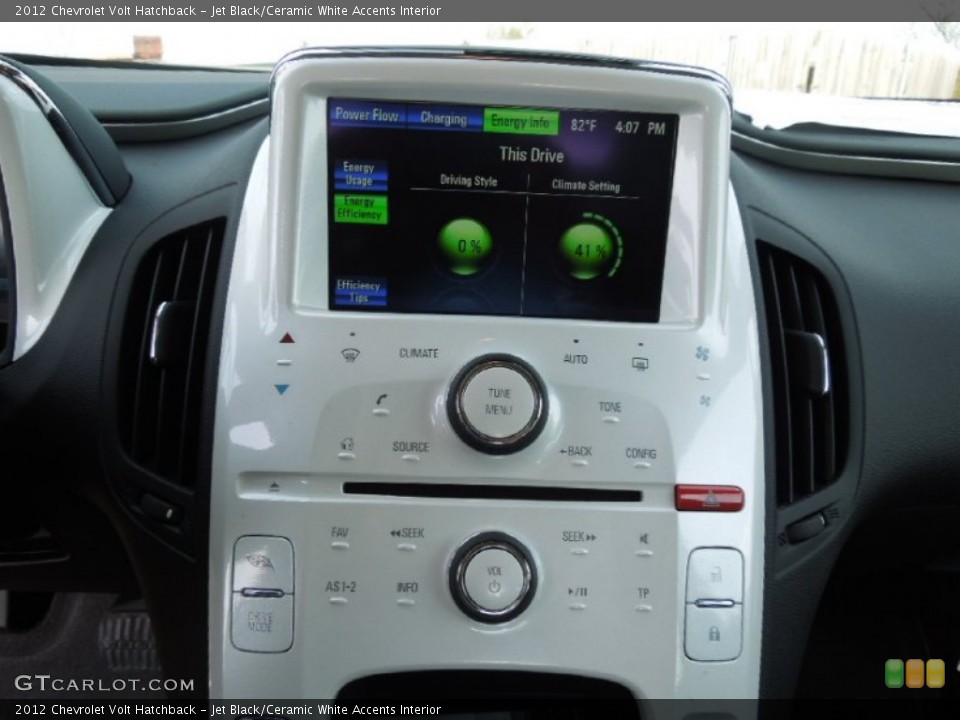 Jet Black/Ceramic White Accents Interior Controls for the 2012 Chevrolet Volt Hatchback #62659005