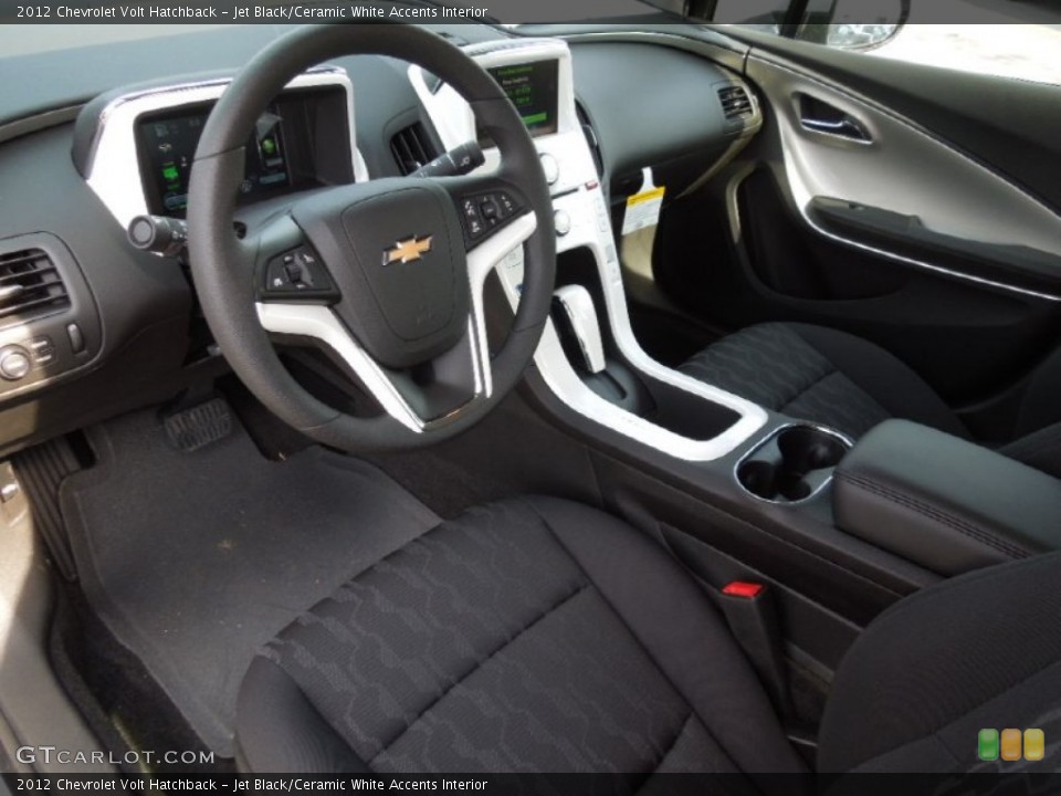 Jet Black/Ceramic White Accents 2012 Chevrolet Volt Interiors