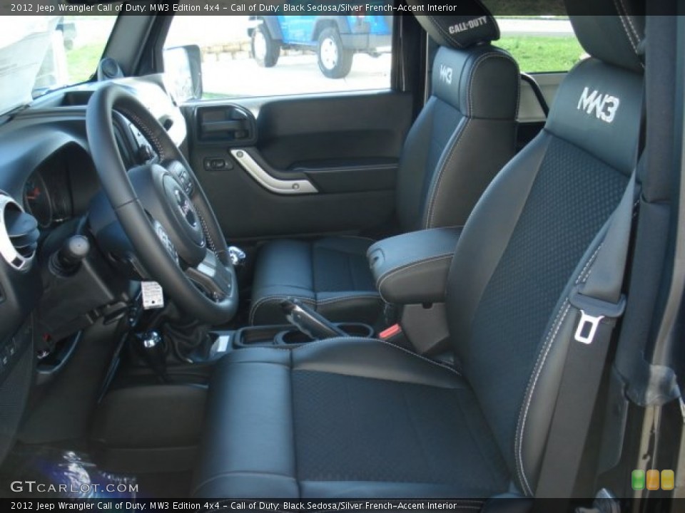 Call of Duty: Black Sedosa/Silver French-Accent Interior Photo for the 2012 Jeep Wrangler Call of Duty: MW3 Edition 4x4 #62659308