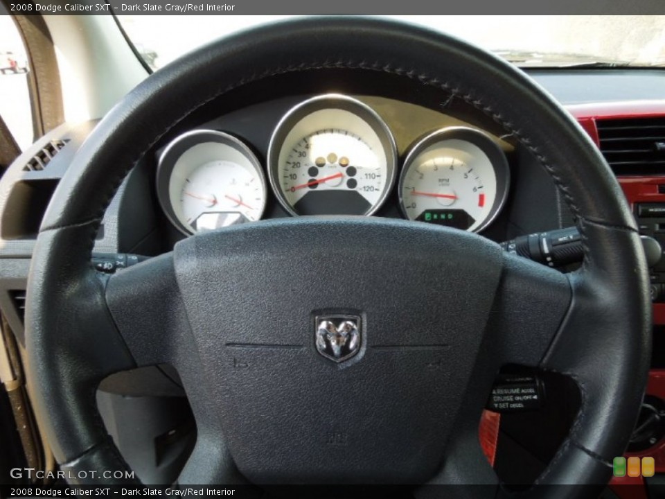Dark Slate Gray/Red Interior Steering Wheel for the 2008 Dodge Caliber SXT #62659716