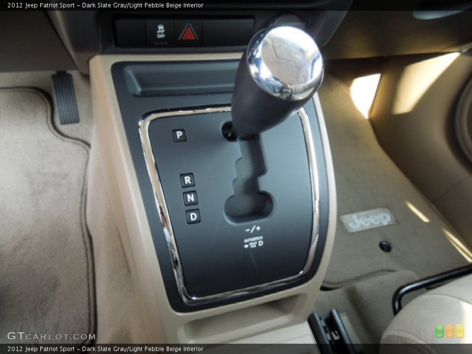 Dark Slate Gray/Light Pebble Beige Interior Transmission for the 2012 Jeep Patriot Sport #62660307