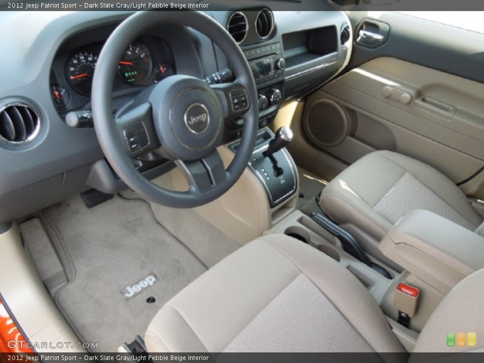 Dark Slate Gray/Light Pebble Beige Interior Prime Interior for the 2012 Jeep Patriot Sport #62660388