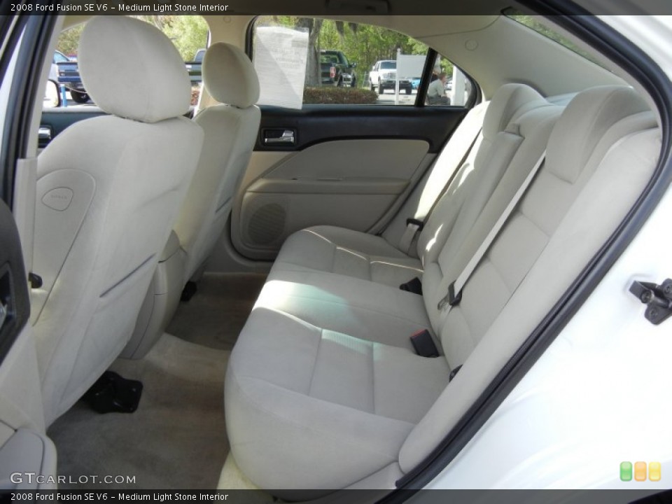 Medium Light Stone Interior Rear Seat for the 2008 Ford Fusion SE V6 #62660610