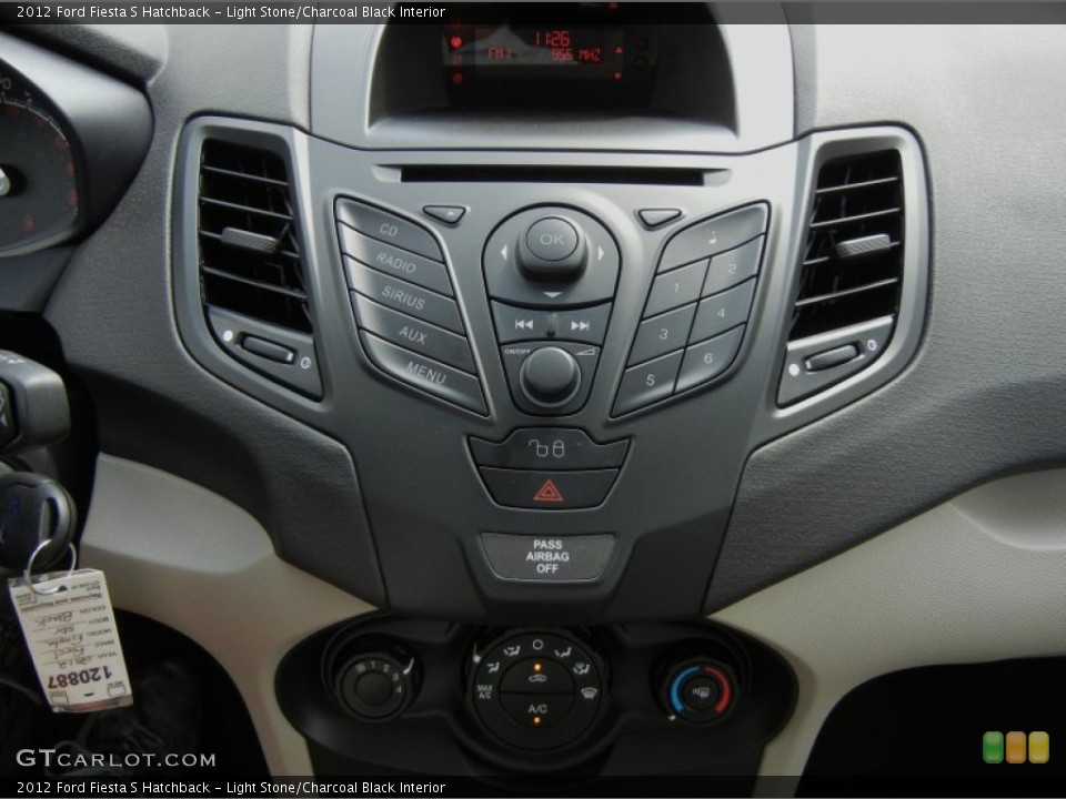 Light Stone/Charcoal Black Interior Controls for the 2012 Ford Fiesta S Hatchback #62661375