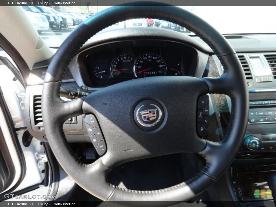 Ebony Interior Steering Wheel for the 2011 Cadillac DTS Luxury #62662098